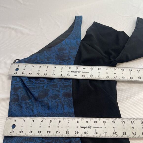 NWT Black Halo Revolve Blue Black Snake Print Dress Size Small New - Picture 3 of 7